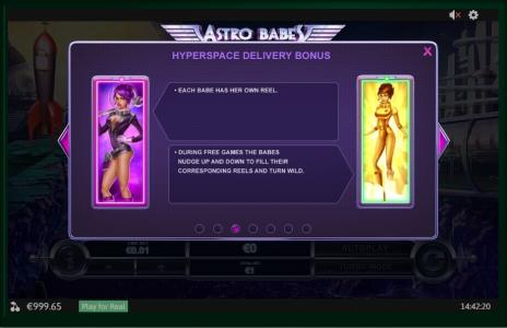 Astro Babes Slot Machine Bonus Game Screen