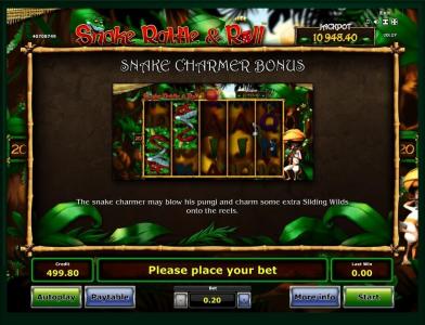 Snake Rattle and Roll Slot Machine Bonus Game Screen