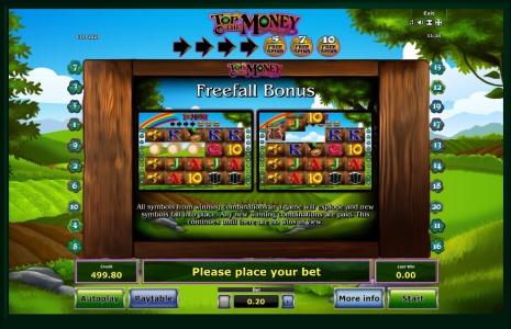 Top o the Money Slot Machine Bonus Game Screen