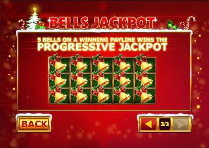 Christmas Jackpot Bells Slot Machine Progressive Jackpot Screen