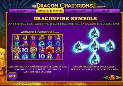Dragon Champions Slot Machine Dragonfire Symbols Screen
