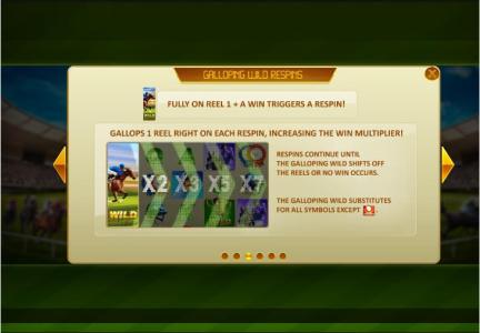 Frankie Dettori: Sporting Legends Slot Machine Galloping Wild Respins Screen