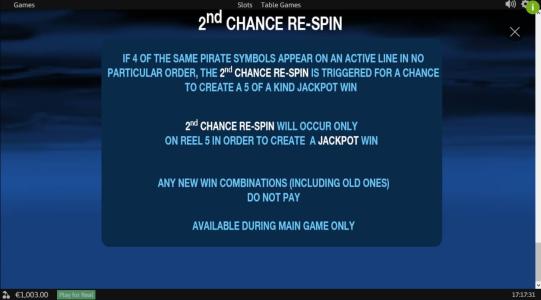 Fortunate Five Slot Machine Re-Spins Bonus Screen