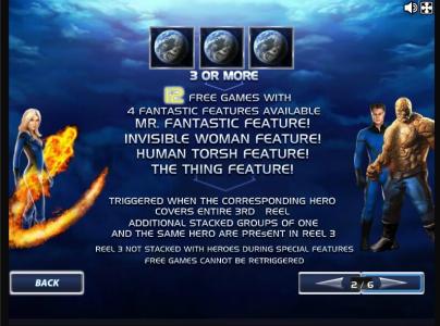 Fantastic Four Slot Machine Free Game Screen