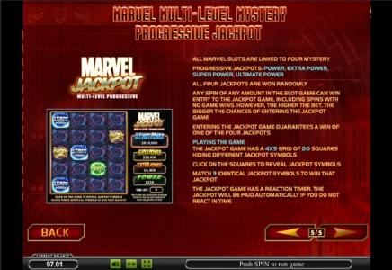 Iron Man 2 50 Lines Slot Machine Progressive Jackpot Screen