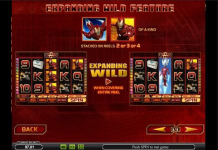 Iron Man 2 50 Lines Slot Machine Wild Symbol Screen
