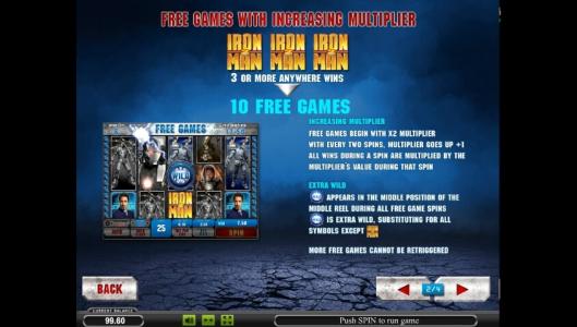 Iron Man 2 50 Lines Slot Machine Free Gaame Screen