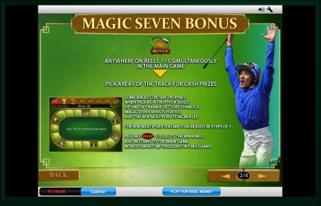 Frankie Dettoris Magic Seven Slot Machine Magic Seven Bonus Screen