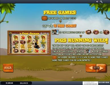 Piggies And The Wolf Slot Machine Free Game Screen