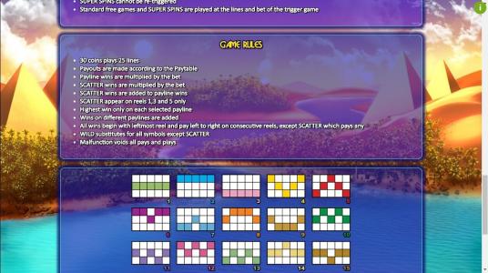 Cleos Wish Slot Machine Paylines Screen