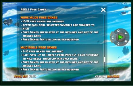 Dragon Wins Slot Machine Free Games Bonus Screen