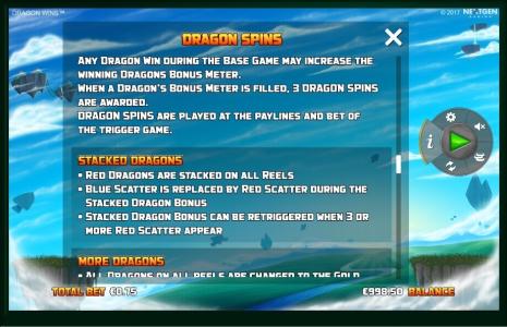 Dragon Wins Slot Machine Free Games Bonus Screen