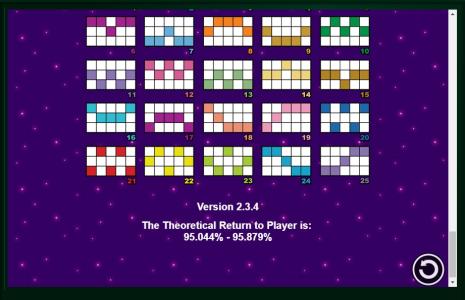 DoublePlay Super Bet Slot Machine Paylines Screen