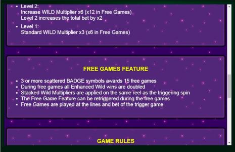 DoublePlay Super Bet Slot Machine Free Games Feature Screen