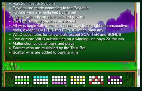 Huolong Valley Slot Machine Game Rules Screen