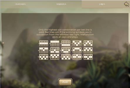 Lama Glama Slot Machine Paylines Screen