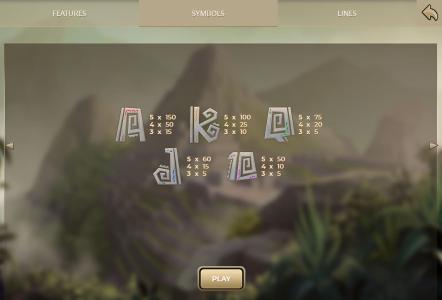 Lama Glama Slot Machine Paytable Screen