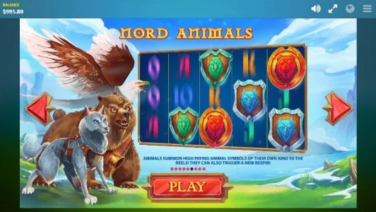 Wild Nords Slot Machine Paytable Screen