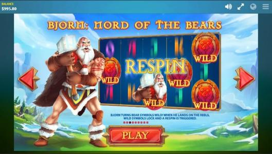 Wild Nords Slot Machine Re-Spins Bonus Screen