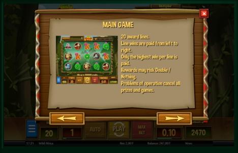 Wild Africa Slot Machine Main Game Bonus Screen