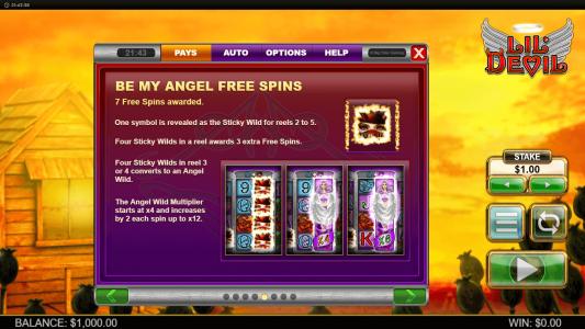 Lil Devil Slot Machine Free Spins Bonus Screen