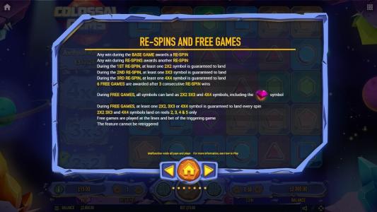 Colossal Gems Slot Machine Free Game Screen