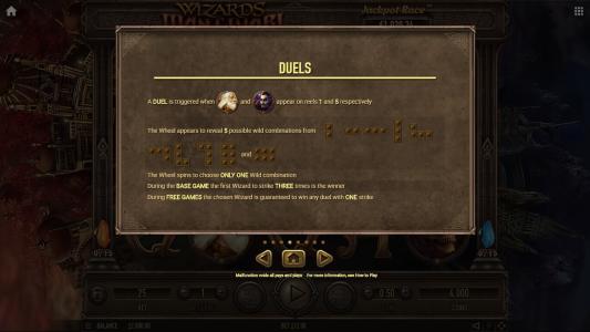 Wizards Want War Slot Machine Duels Feature Screen