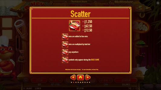 Hey Sushi Slot Machine Scatter Awards Screen