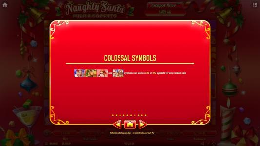 Naughty Santa Slot Machine Exploding Crackers Screen