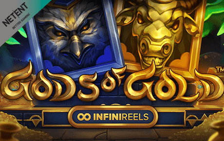 Gods of Gold Infinireels slot machine logo by NetEnt