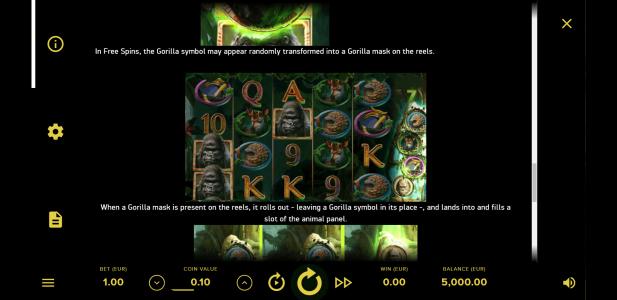 Gorilla Kingdom Slot Machine Free Spins Bonus Screen