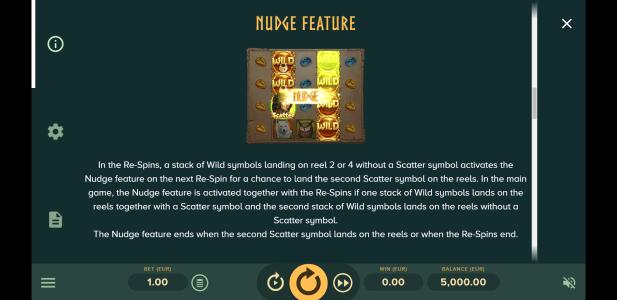 Druids Dream Slot Machine Nudge Feature Screen