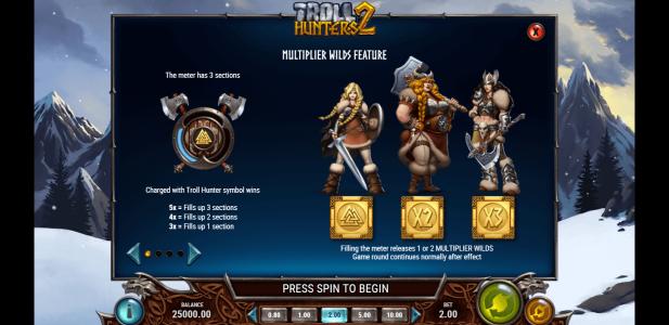Troll Hunters 2 Slot Machine Wild Symbol Screen