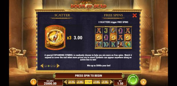 Cat Wilde and the Doom of Dead Slot Machine Free Spins Bonus Screen