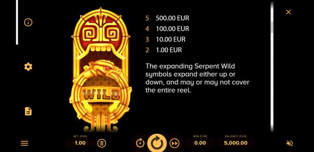 Rise of Maya Slot Machine Wild Symbol Screen