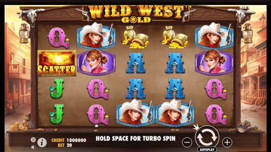 Wild West Gold Slot Machine Paytable Screen