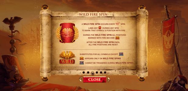 Shields of Rome Slot Machine Wild Symbol Screen