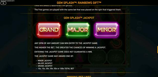 Slot Machine Gem Splash Jackpot Screen
