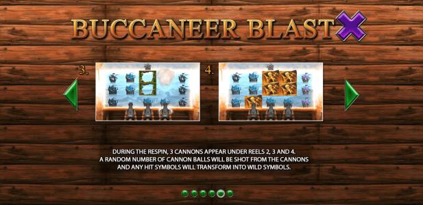 Buccaneer Blast Slot Machine Wild Symbol Screen