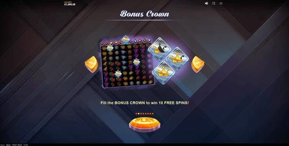 Fruit Snap Slot Machine Bonus Crown Feature Screen