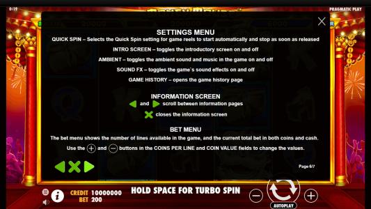 Money Mouse Slot Machine Game Rules Screen