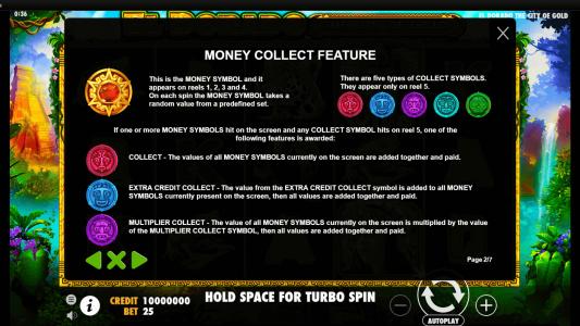 El Dorado The City of Gold Slot Machine Game Rules Screen