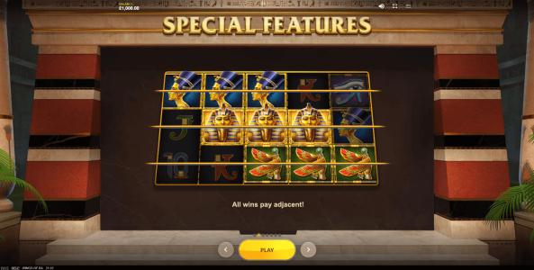 Wings Of Ra Slot Machine Special Features Screen
