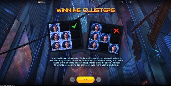 4Squad Slot Machine Winning Clusters Screen