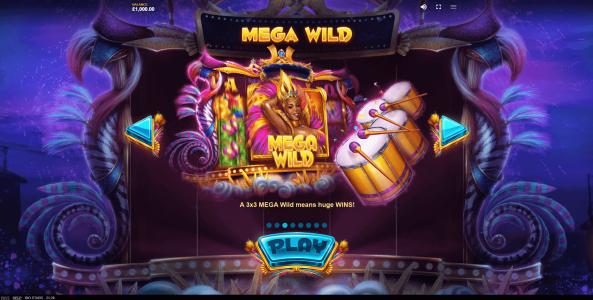 Rio Stars Slot Machine Mega Wild Screen