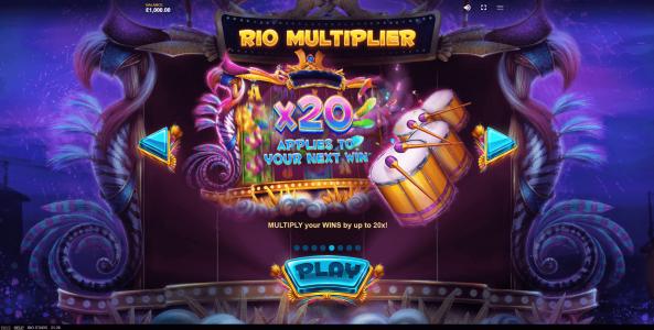 Rio Stars Slot Machine Rio Multiplier Screen