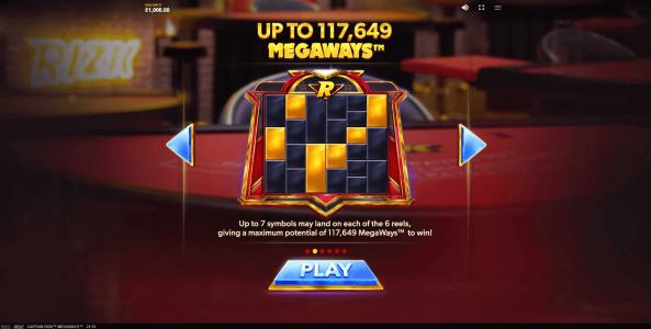 Captain Rizk Megaways Slot Machine Megaways Screen