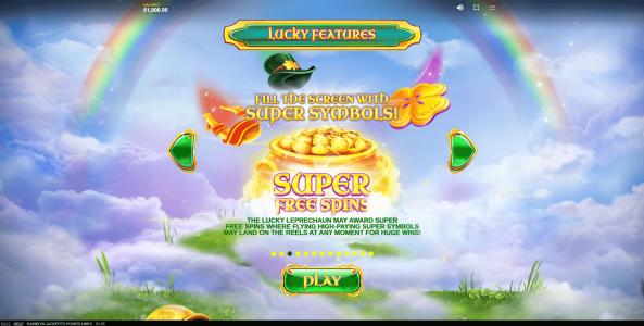 Rainbow Jackpots Power Lines Slot Machine Free Spins Bonus Screen