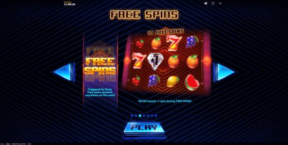 Win Escalator Slot Machine Free Spins Bonus Screen
