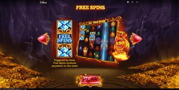 Dragons Fire Megaways Slot Machine Free Spins Bonus Screen